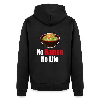 No Ramen No Life Hot Bowl Asiatique Japonais - Veste à capuche bio Premium Unisexe - noir - Dos - Nico (187cm)