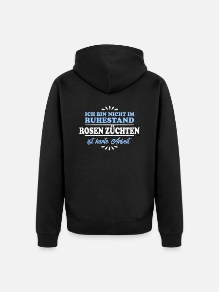 Retraité Retraité Rosiériste - Veste à capuche bio Premium Unisexe - noir