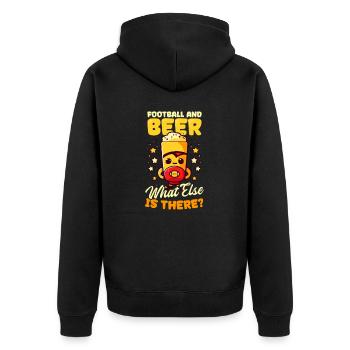 Amateur de football Football, Bière Que s’est-il d’autre ? - Veste à capuche bio Premium Unisexe - noir - Dos - Nico (187cm)