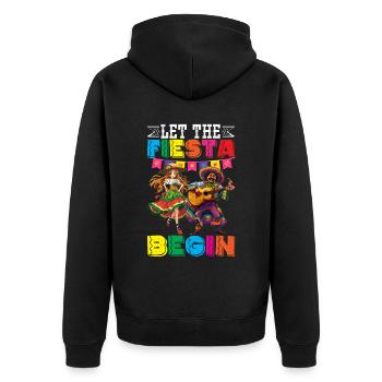 Mexikanische Fiesta Cinco De Mayo - Unisex Premium Bio Zip Hoodie - Schwarz - Hinten - Nico (187cm)
