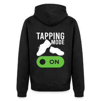 Tap Dance Tap Dancer - Unisex Premium Organic Zip Hoodie - black - Back - Nico (187cm)
