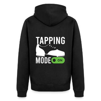 Tap Dance Tap Dancer - Unisex Premium Organic Zip Hoodie - black - Back - Nico (187cm)
