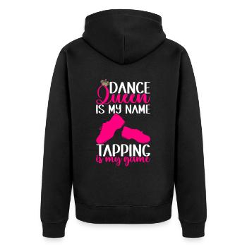 Tap Dance Tap Dancer - Unisex Premium Organic Zip Hoodie - black - Back - Nico (187cm)