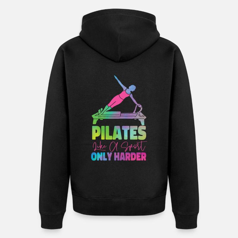 Instructeur de Pilates Enseignant - Veste à capuche bio Premium Unisexe - noir
