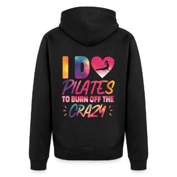 Instructeur de Pilates Enseignant - Veste à capuche bio Premium Unisexe - noir - Dos - Nico (187cm)