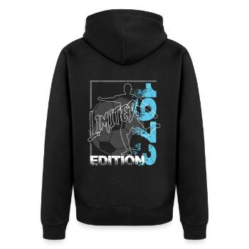 Édition limitée 1973 Édition limitée Football - Veste à capuche bio Premium Unisexe - noir - Dos - Nico (187cm)