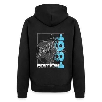 Édition limitée 1981 Édition limitée Football - Veste à capuche bio Premium Unisexe - noir - Dos - Nico (187cm)