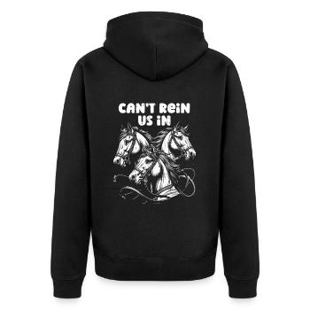 Sports équestres équestres à cheval - Veste à capuche bio Premium Unisexe - noir - Dos - Nico (187cm)