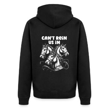 Sports équestres équestres à cheval - Veste à capuche bio Premium Unisexe - noir - Dos - Nico (187cm)