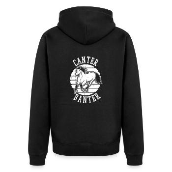 Sports équestres équestres à cheval - Veste à capuche bio Premium Unisexe - noir - Dos - Nico (187cm)