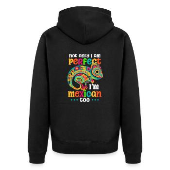 L’amoureux du Mexique n’est pas seulement parfait mexicain aussi - Veste à capuche bio Premium Unisexe - noir - Dos - Nico (187cm)