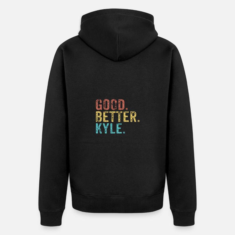 Les gars cool s’appellent kyle - Veste à capuche bio Premium Unisexe - noir