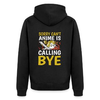 Anime Manga Anime Fille - Veste à capuche bio Premium Unisexe - noir - Dos - Nico (187cm)