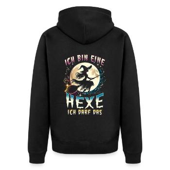 Je suis une sorcière, j’ai le droit de faire ça - Veste à capuche bio Premium Unisexe - noir - Dos - Nico (187cm)