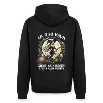 À partir de 250km/h mon balai tire un peu vers la droite - Veste à capuche bio Premium Unisexe - noir - Dos - Nico (187cm)
