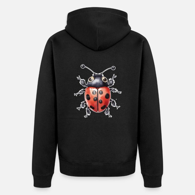 Coccinelle Mignon Insecte Enfants - Veste à capuche bio Premium Unisexe - noir