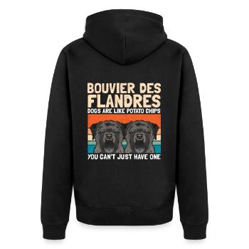 Bouvier des Flandres Vlaamse Koehond Cadeau - Veste à capuche bio Premium Unisexe - noir - Dos - Nico (187cm)
