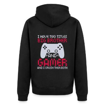 Big Brother Video Gamer New Brother Gaming - Veste à capuche bio Premium Unisexe - noir - Dos - Nico (187cm)