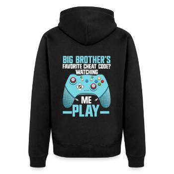 Big Brother Video Gamer New Brother Gaming - Veste à capuche bio Premium Unisexe - noir - Dos - Nico (187cm)
