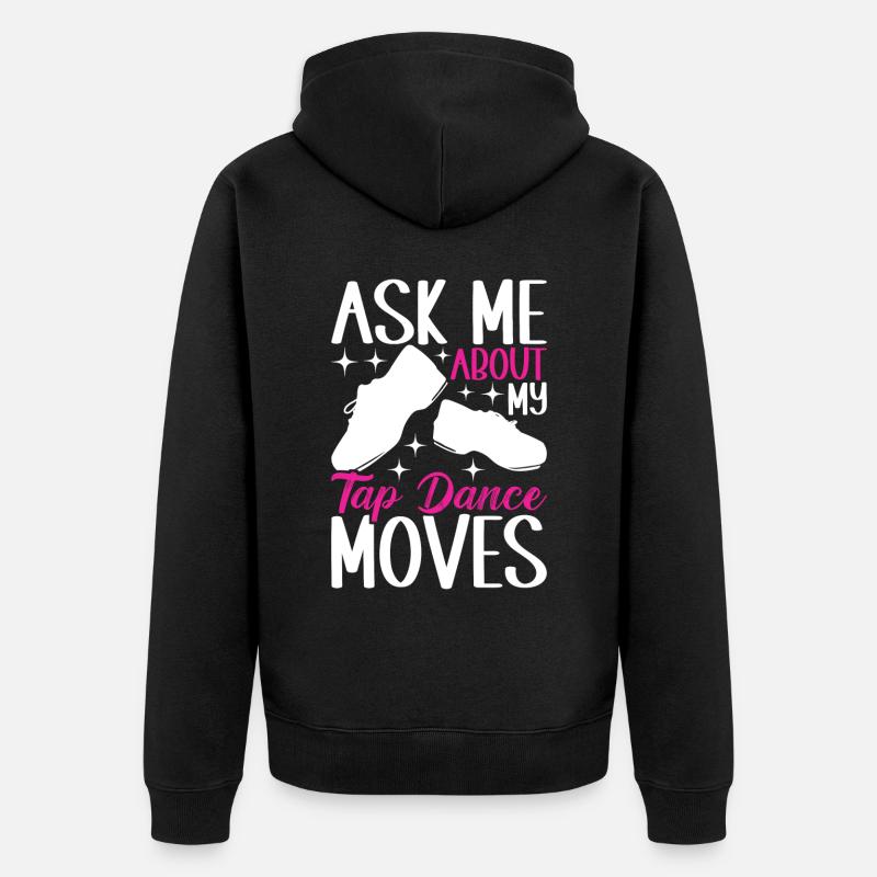 Stepptanz Stepptänzer - Unisex Premium Bio Zip Hoodie - Schwarz