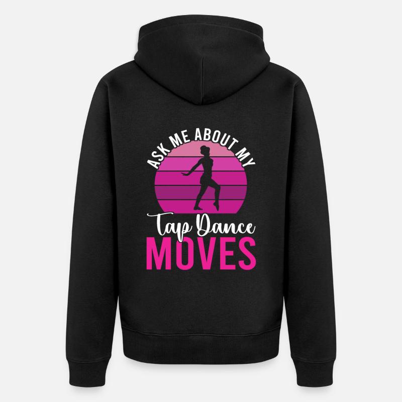 Stepptanz Stepptänzer - Unisex Premium Bio Zip Hoodie - Schwarz