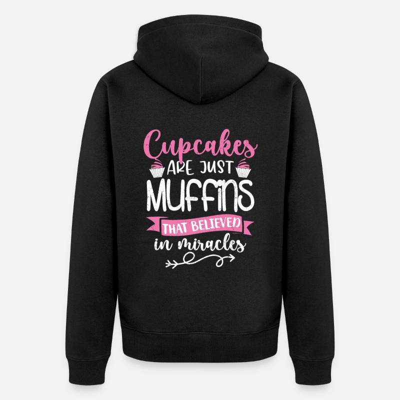 Cupcake - Unisex Premium Bio Zip Hoodie - Schwarz