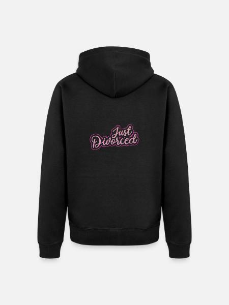 Divorce - Unisex Premium Organic Zip Hoodie - black