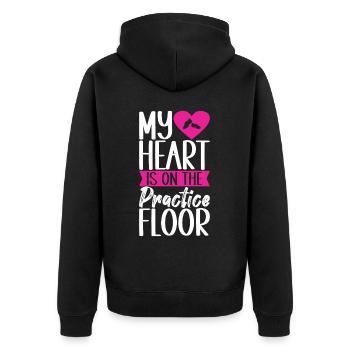 Stepptanz Stepptänzer - Unisex Premium Bio Zip Hoodie - Schwarz - Hinten - Nico (187cm)