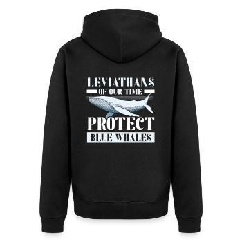 Espèces en voie de disparition Droits des animaux des rorquals bleus - Veste à capuche bio Premium Unisexe - noir - Dos - Nico (187cm)