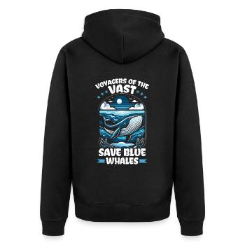 Espèces en voie de disparition Droits des animaux des rorquals bleus - Veste à capuche bio Premium Unisexe - noir - Dos - Nico (187cm)