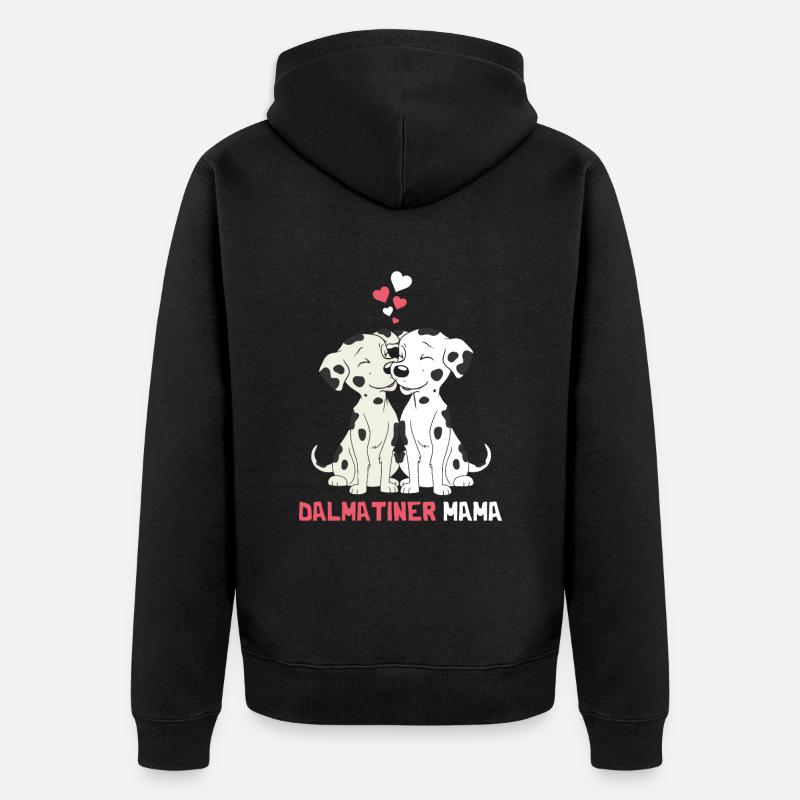 Meilleure maman dalmate - Veste à capuche bio Premium Unisexe - noir