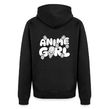 Anime Manga Anime Fille - Veste à capuche bio Premium Unisexe - noir - Dos - Nico (187cm)
