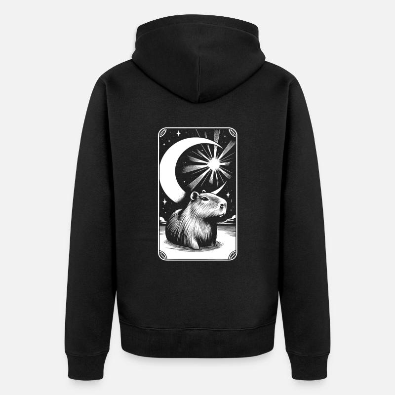 Capybara Wasserschwein - Veste à capuche bio Premium Unisexe - noir