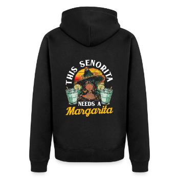 Mexikanische Fiesta Cinco De Mayo - Unisex Premium Bio Zip Hoodie - Schwarz - Hinten - Nico (187cm)