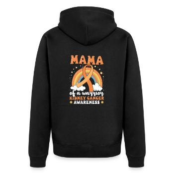 Sensibilisation au cancer du rein Mama Of Warrior - Veste à capuche bio Premium Unisexe - noir - Dos - Nico (187cm)
