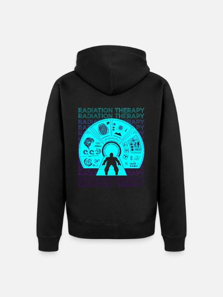 Radiation Therapy Radiation Therapist Retro - Unisex Premium Organic Zip Hoodie - black