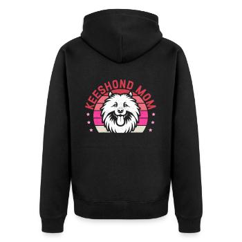Keeshond maman Wolfspitz chien papa cadeau - Veste à capuche bio Premium Unisexe - noir - Dos - Nico (187cm)
