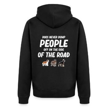 Les chiens ne mettent jamais les humains du côté de l' - Veste à capuche bio Premium Unisexe - noir - Dos - Nico (187cm)