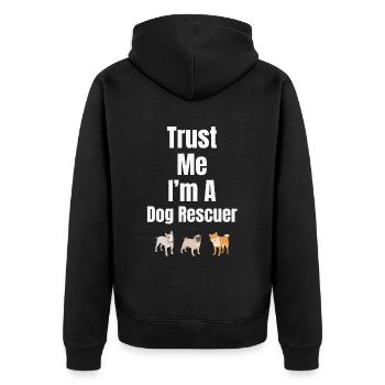 Croyez-moi, je suis sauveteur de chiens, vétérinaire, animal de compagnie - Veste à capuche bio Premium Unisexe - noir - Dos - Nico (187cm)
