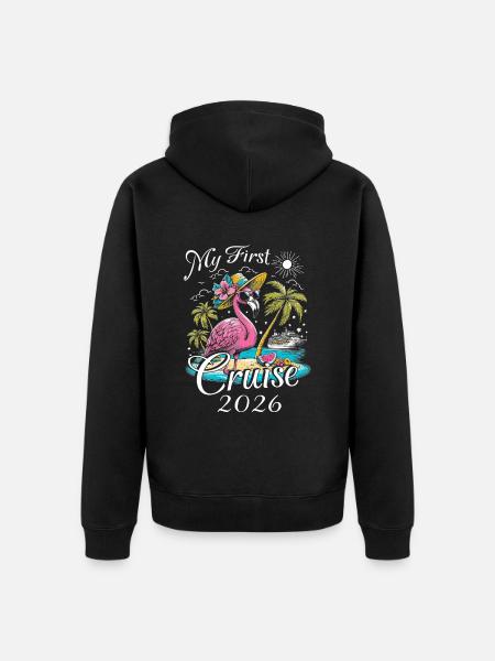 My First Cruise 2026 - Unisex Premium Organic Zip Hoodie - black
