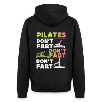 Instructeur de Pilates Enseignant - Veste à capuche bio Premium Unisexe - noir - Dos - Nico (187cm)