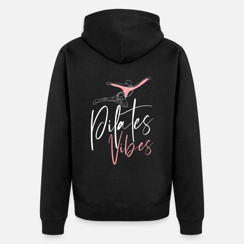 Pilates Instructor Teacher Pilates - Unisex Premium Bio Zip Hoodie - Schwarz