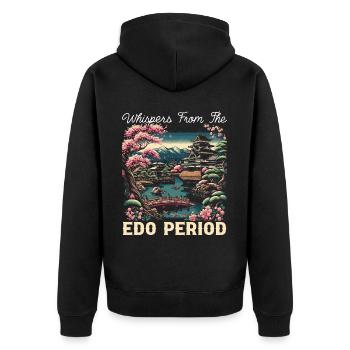 Feudal Japan Culture Japanese Kanji History - Unisex Premium Organic Zip Hoodie - black - Back - Nico (187cm)