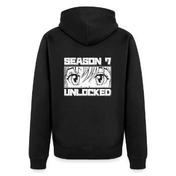 Anime Manga Anime Birthday Girl - Unisex Premium Organic Zip Hoodie - black - Back - Nico (187cm)