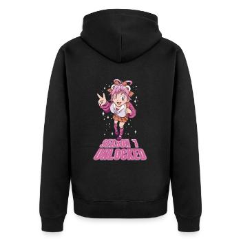 Anime Manga Anime Birthday Girl - Unisex Premium Organic Zip Hoodie - black - Back - Nico (187cm)