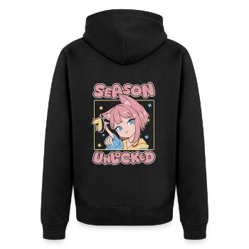 Anime Manga Anime Birthday Girl - Unisex Premium Organic Zip Hoodie - black - Back - Nico (187cm)
