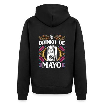 Mexikanische Fiesta Cinco De Mayo - Unisex Premium Bio Zip Hoodie - Schwarz - Hinten - Nico (187cm)