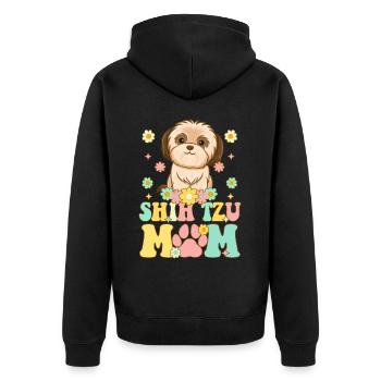 Shih Tzu Maman Amoureux des chiens Maman - Veste à capuche bio Premium Unisexe - noir - Dos - Nico (187cm)