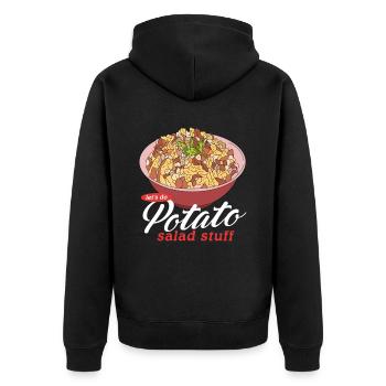 Salade de pommes de terre Härdöpfelsalat Cadeau - Veste à capuche bio Premium Unisexe - noir - Dos - Nico (187cm)