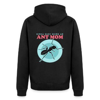 Fourmis maman | Fourmilier ferme Formicarium cadeau - Veste à capuche bio Premium Unisexe - noir - Dos - Nico (187cm)